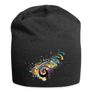 Musik-Wahnsinn - Jersey-Beanie - Schwarz - Vorne