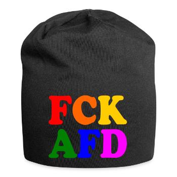 Fck afd - Jersey-Beanie - Schwarz - Vorne