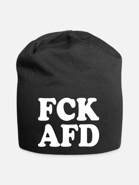 Fck afd - Jersey-Beanie - Schwarz