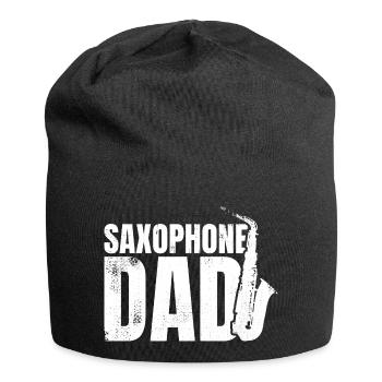 Saxophonist Vater - Jersey-Beanie - Schwarz - Vorne