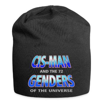 Cis-Man - Mann-80er Jahre Satire-Geschlecht-Ver.1 - Jersey-Beanie - Schwarz - Vorne