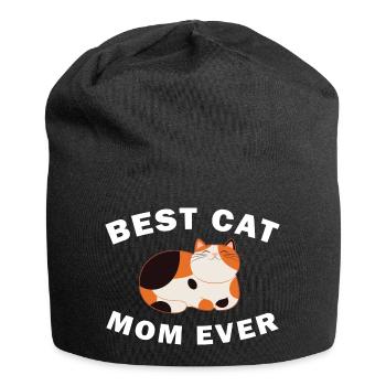 Calico Cat Mom Beste Kätzchenmutter aller Zeiten - Jersey-Beanie - Schwarz - Vorne
