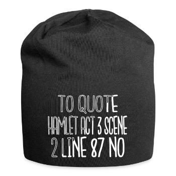 school feminine book dragon a time present idea - Jersey Beanie - black - Front
