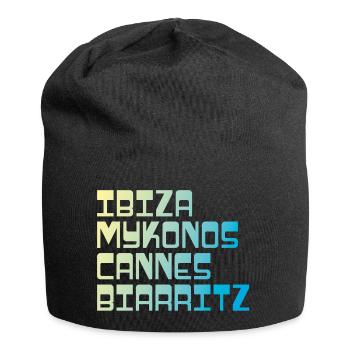 Chemise de vacances / ibiza, mykonos, cannes, biarritz - Bonnet en jersey - noir - Devant