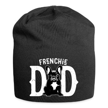 Frenchie Dad Owner French Bulldog - Jersey Beanie - black - Front
