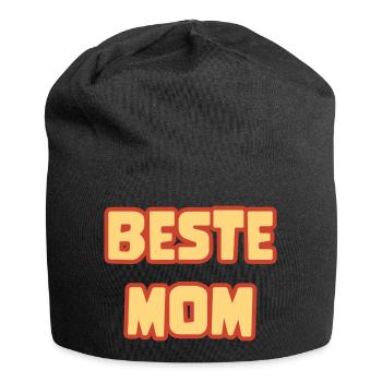 Supermama in Comic-Schrift - Jersey-Beanie - Schwarz - Vorne