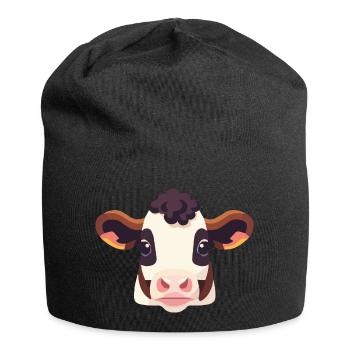 Cow Head Dairy Cow - Jersey Beanie - black - Front