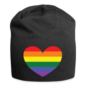 RAINBOW HEART - Jersey-Beanie - Schwarz - Vorne