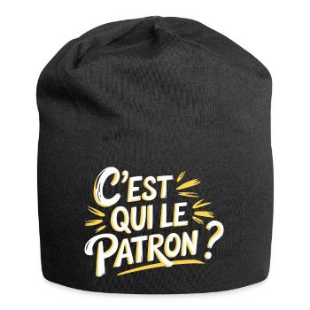 C'est qui le patron ? - Bonnet en jersey - noir - Devant