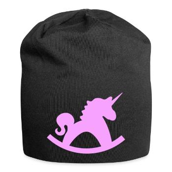Unicorn Rocking Horse - Jersey Beanie - black - Front