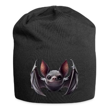 Fledermaus 2 - Jersey-Beanie - Schwarz - Vorne