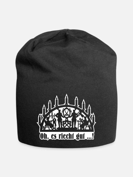 Schwibbogen - Oh es riecht gut (Differenzbild) - Jersey-Beanie - Schwarz