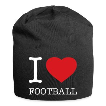 I LOVE FOOTBALL Fussball - Jersey Beanie - black - Front