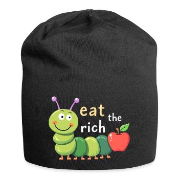 Mangez les riches - Chenille affamée - Bonnet en jersey - noir - Devant
