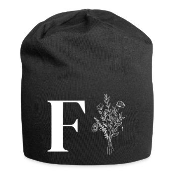 Minimalist flowers - Jersey Beanie - black - Front