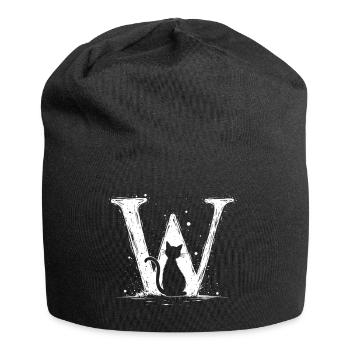 Letter wmit cat - Jersey Beanie - black - Front