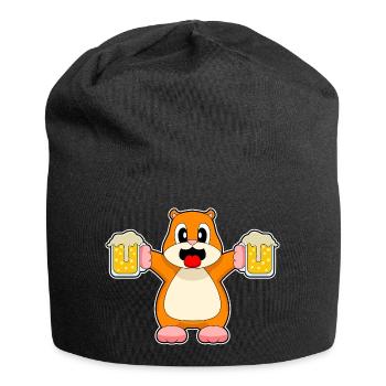 Hamster Bier - Jersey-Beanie - Schwarz - Vorne