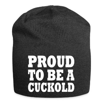 proud to be a cuckold - Jersey Beanie - charcoal grey - Front