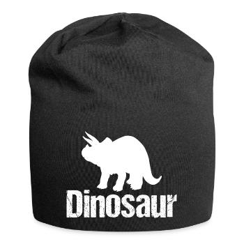 Dinosaur Triceratops - Dino - Jersey Beanie - black - Front