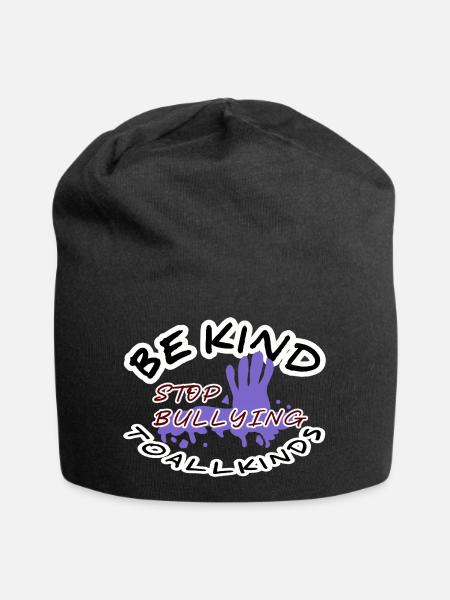 Schikaniere mich nicht be kind - Jersey-Beanie - Schwarz
