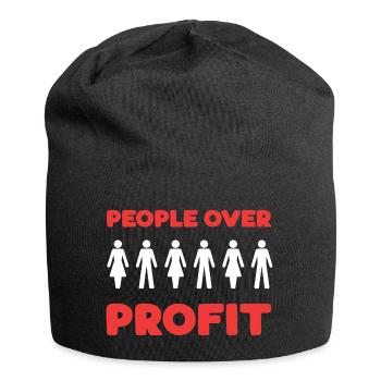 People Over Profit - Jersey Beanie - black - Front