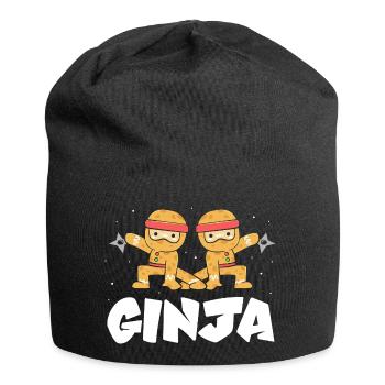 Gingerbread Christmas Gingerbread Man Gingerbread - Jersey Beanie - black - Front