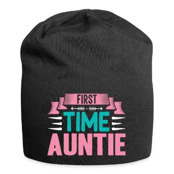Première fois tante bientôt tante - Bonnet en jersey - noir - Devant