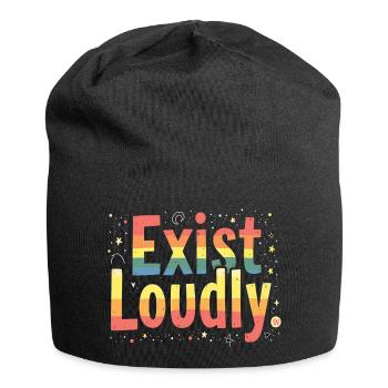 Exister bruyamment – Fierté, Autonomisation colorée - Bonnet en jersey - noir - Devant