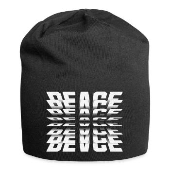 Mirror Peace Typography - Jersey Beanie - black - Front