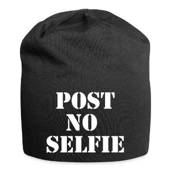 Post Pas de selfie - Urban Stencil White - Bonnet en jersey - noir - Devant