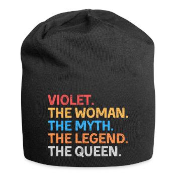 Violet The Woman The Myth The Legend The Queen - Jersey Beanie - black - Front