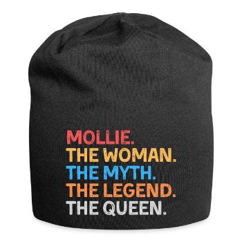 Mollie The Woman The Myth The Legend The Queen - Jersey Beanie - black - Front