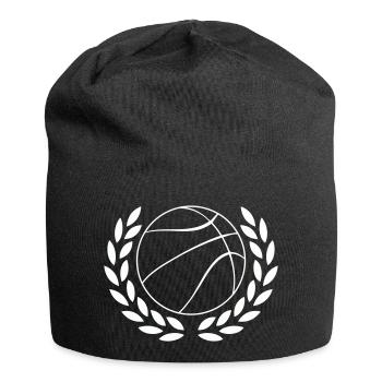 Emblème de la couronne de laurier de basket dans la couronne de laurier - Bonnet en jersey - noir - Devant