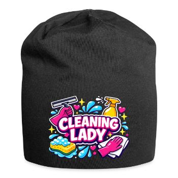 Femme de ménage Femme de ménage Amoureuse du ménage - Bonnet en jersey - noir - Devant