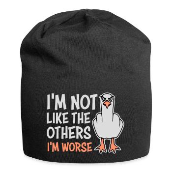 Mittelfinger Möwe Im Not Like The Others I'm Worse - Jersey-Beanie - Schwarz - Vorne