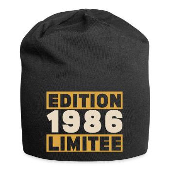 1986 40 ans Anniversaire Vintage Cadeau - Bonnet en jersey - noir - Devant