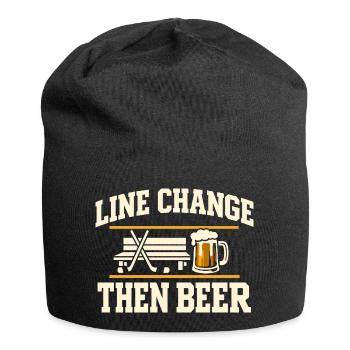Beer League Hockey Funny Hockey Players Team Humor - Jersey Beanie - black - Front