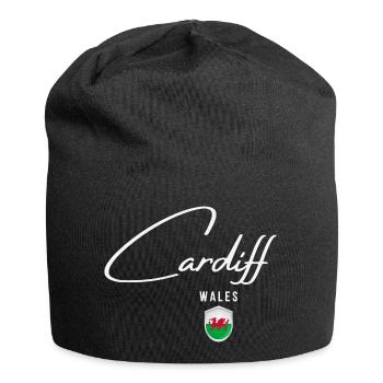Cardiff au Pays de Galles, design élégant Cardiff - Bonnet en jersey - noir - Devant
