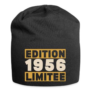 1956 70 ans Anniversaire Vintage Cadeau - Bonnet en jersey - noir - Devant