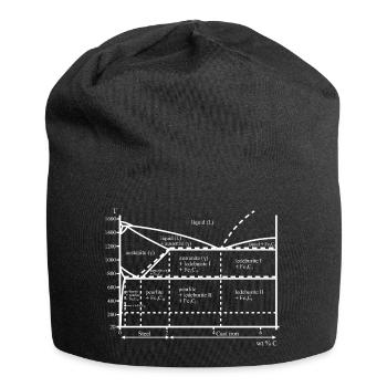 Eisen-Kohlenstoff-Diagramm Nerd Ferrit Stahl - Jersey-Beanie - Schwarz - Vorne