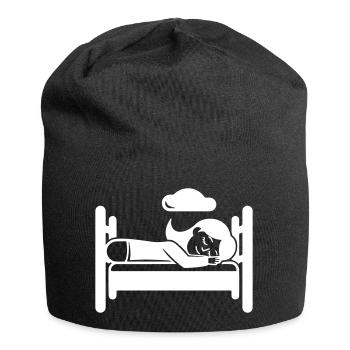 Fatigué endormi - Bonnet en jersey - noir - Devant