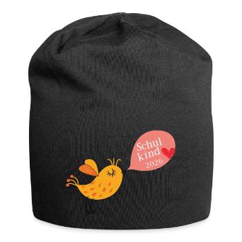  Schulkind 2026 - Jersey-Beanie - Schwarz - Vorne