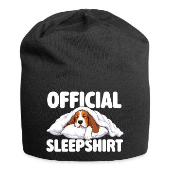 Official Sleepshirt - Cute Basset Hound Dog Mom - Jersey Beanie - black - Front