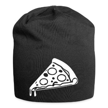 Pizza Slice Gift Pizzeria - Jersey Beanie - black - Front