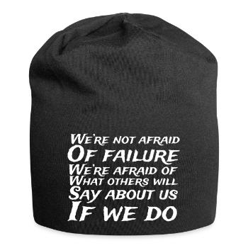 Fearless Over Opinions Quote - Jersey Beanie - black - Front