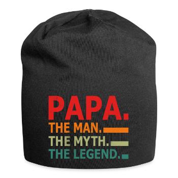 Papa The Man Myth Legend - Jersey Beanie - black - Front