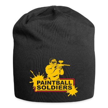 Paintball Soldiers Yellow Player Splatter Art - Jersey-Beanie - Schwarz - Vorne