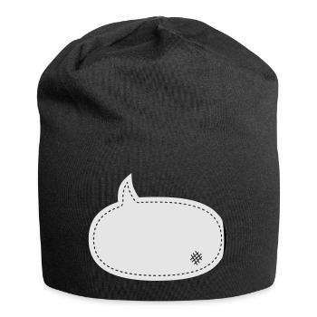 speech balloon patch - Jersey-Beanie - Schwarz - Vorne