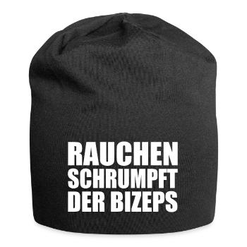 rauchen schrumpft der bizeps - Jersey-Beanie - Schwarz - Vorne