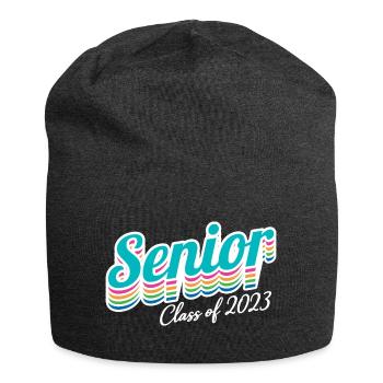 Senior Class Of 2023 Retro Graduation Party Geschenk - Jersey-Beanie - Anthrazit - Vorne